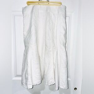 Willi Smith Crisp White Linen Skirt Sz 6